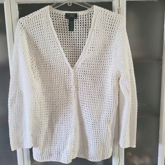 Lauren Ralph Lauren Sweaters - Ralph Lauren Hand Knitted cotton V neck Cardigan sweater